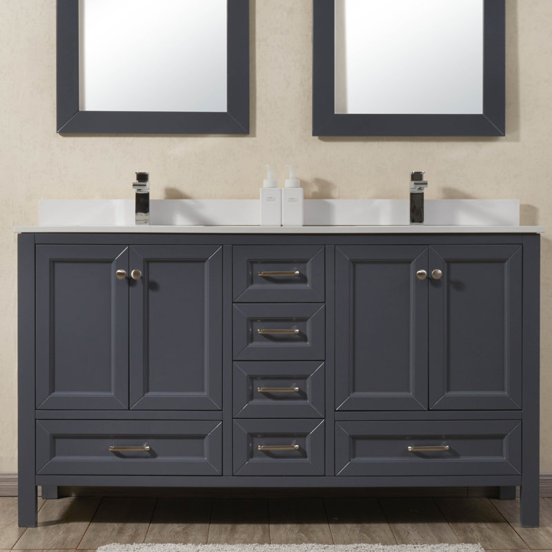 Needville 59" Double Bathroom Vanity Set Joss & Main